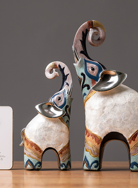 北欧大象摆件客厅电视柜酒柜装饰品家居轻奢高档玄关艺术简约现代
