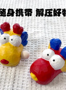 龙运当头木鱼解压情绪稳定桌面小摆件办公室工位装饰生日礼物好运