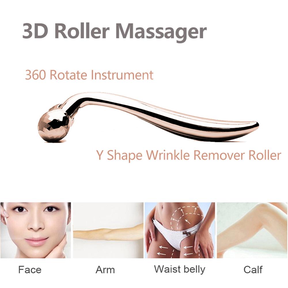 3D Roller Face-lift Wrinkle Remover Multicolor Y Shape Facia