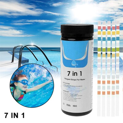 好货50pcs 7 in1 Aquarium Fish Tank Water Tropical Test Strip