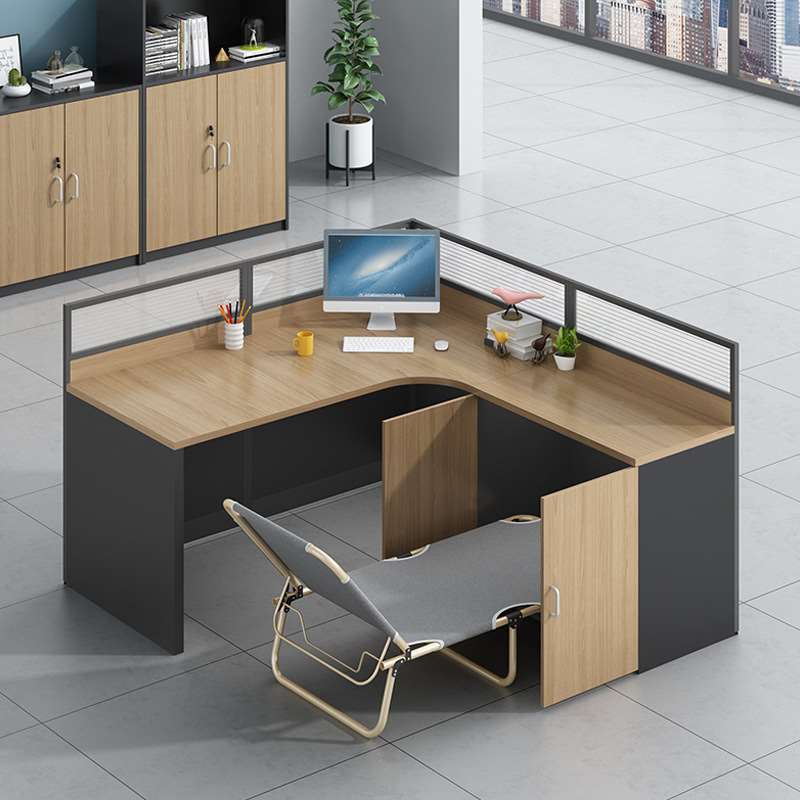 新公司职员桌加大办公桌工位办公室带休息床办公桌屏风卡位L型卡
