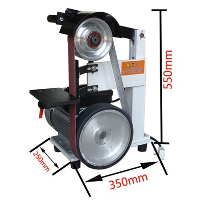 家用立式砂带机平面打磨机小型磨刀机电动圆管抛光机自动台式研磨