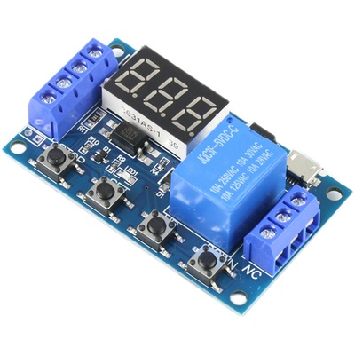 一路延时断电继电器模块 断开导通线路板触发循环定时电路开关