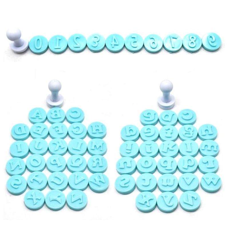 Alphabet Letters Numbers Pressure Seal Cookie Fondant  Print