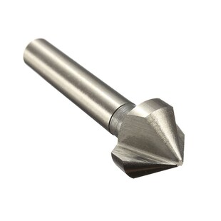 6pcs Round shank 3 Flute 90 Degree HSS Chamfer Chamfering Cu