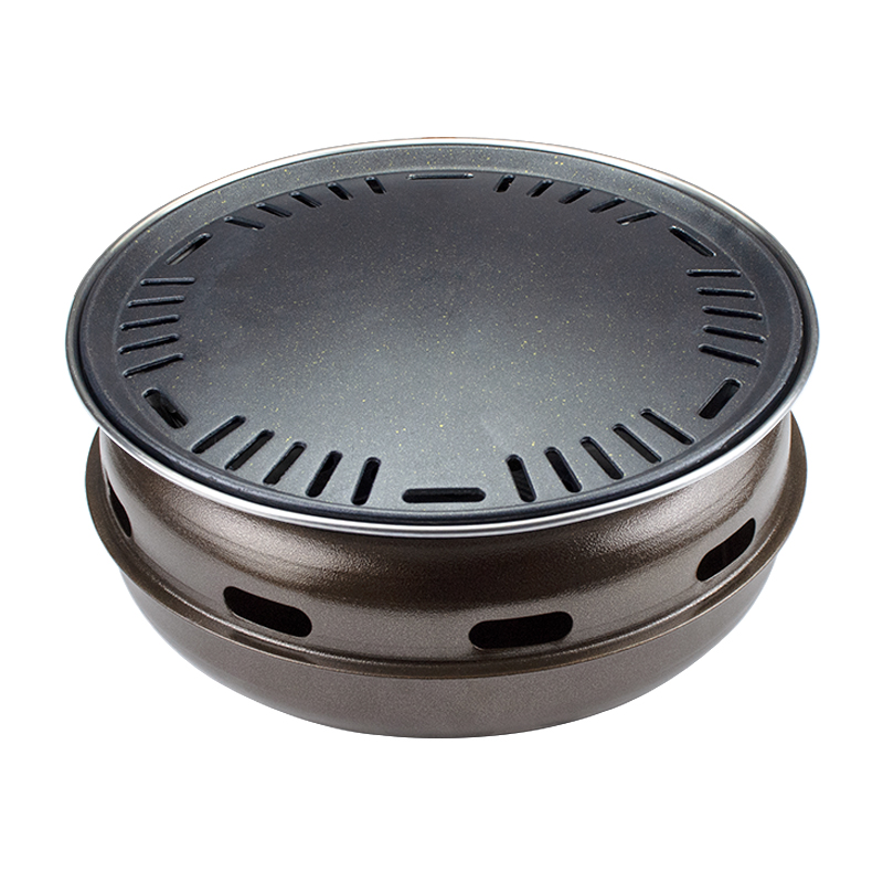 韩式烧烤炉家用碳烤炉商用烤肉炉炭火烤肉锅日式炭烤炉圆形烧烤架