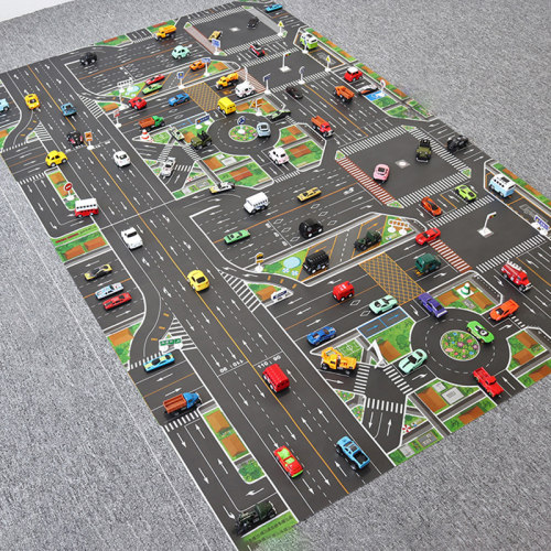 极速Baby Play Mat City Traffic Road Map Mat Carpet City Car