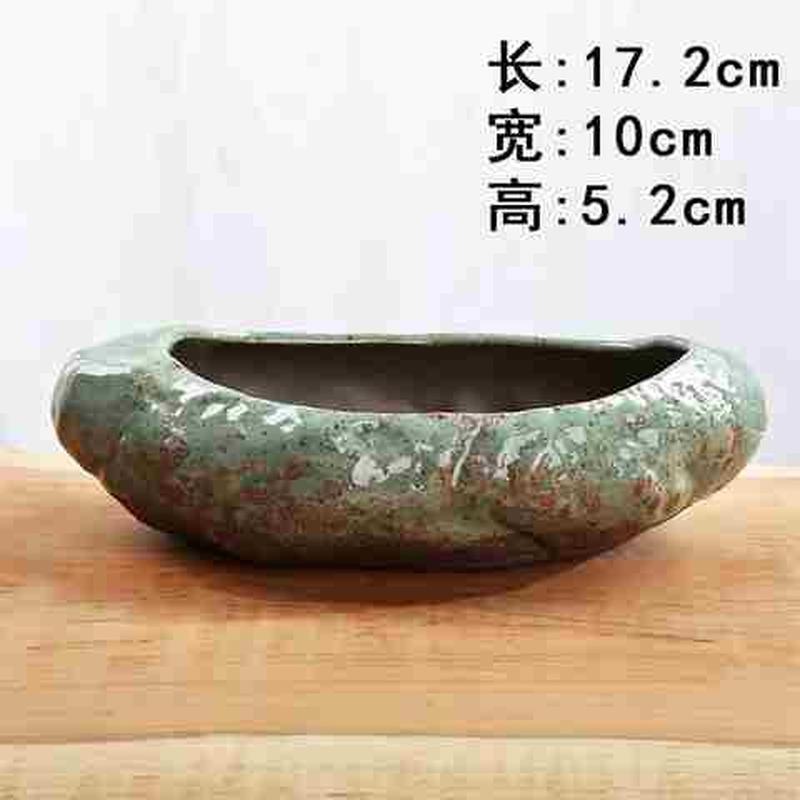 仿石鱼缸迷你小鱼缸小型桌面创意景观办公室微生态鱼缸睡莲盆