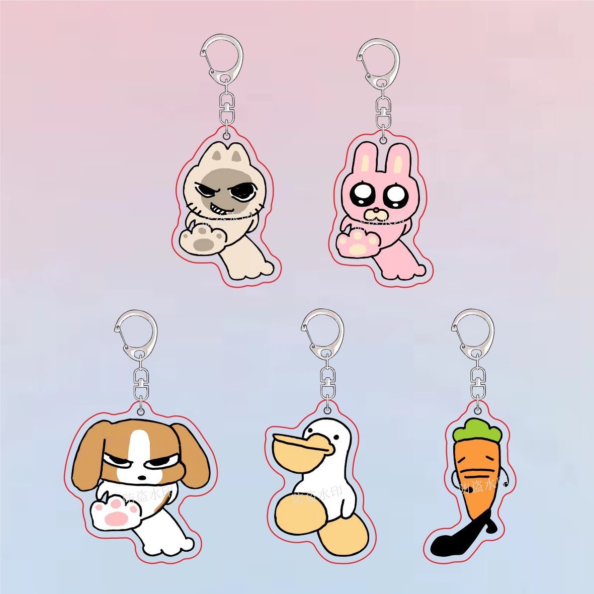 暹罗厘普抽象大脚可爱多栋田中秀珍周边双面亚克力钥匙扣装饰礼物