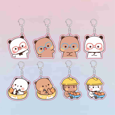 一二布布熊周边情侣闺蜜背包挂件钥匙扣吊坠可爱治愈高颜值饰品