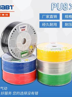 供应PU气动软管8x5100M聚氨酯弹簧管气动空压软管