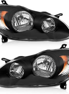 爆款LED大灯适用于丰田卡罗拉2005-2008前照灯黑色美