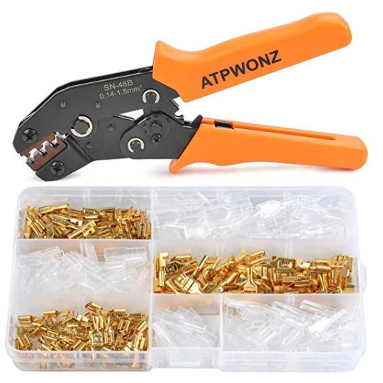 150Pcs母铲卷曲端子套件配48b卷曲器工具0.14-1.5mm26-16WAG卷曲