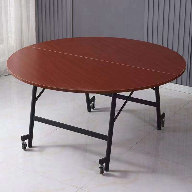 折叠餐桌家用饭桌小户型宿舍免漆桌创意简约圆形易收纳可折叠圆桌