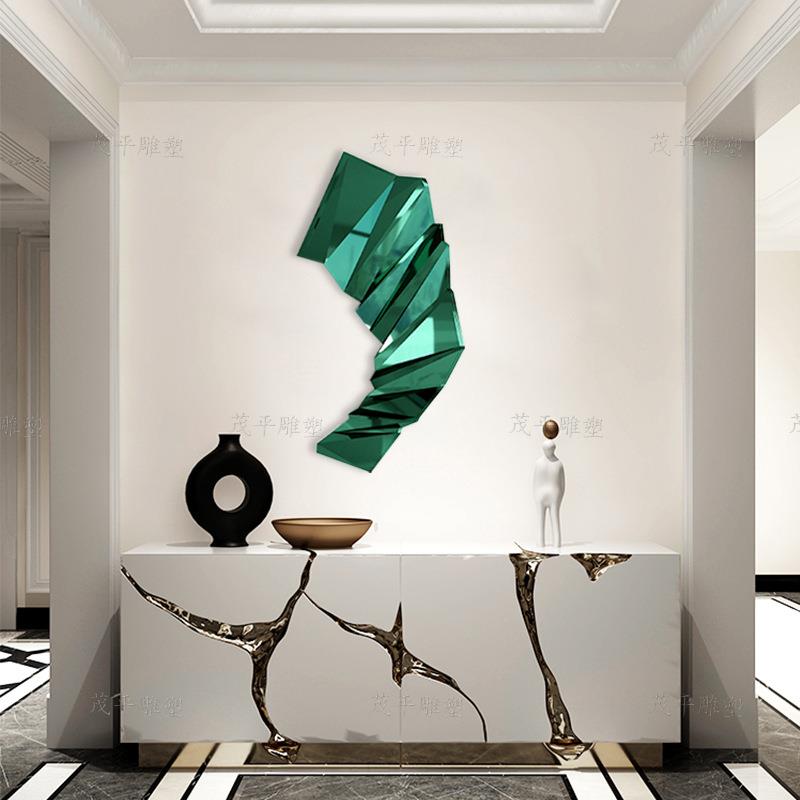 创意客厅背景面壁饰挂件轻奢墙饰不锈钢立体壁挂镜面金属装饰电镀