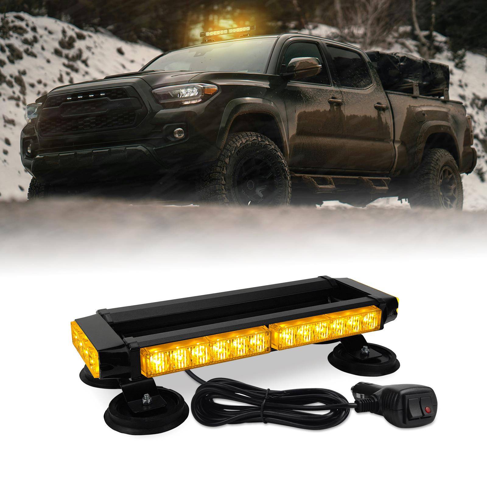 汽车车顶警示灯32led吸顶爆闪灯车辆应急闪光灯磁吸警示灯爆闪灯