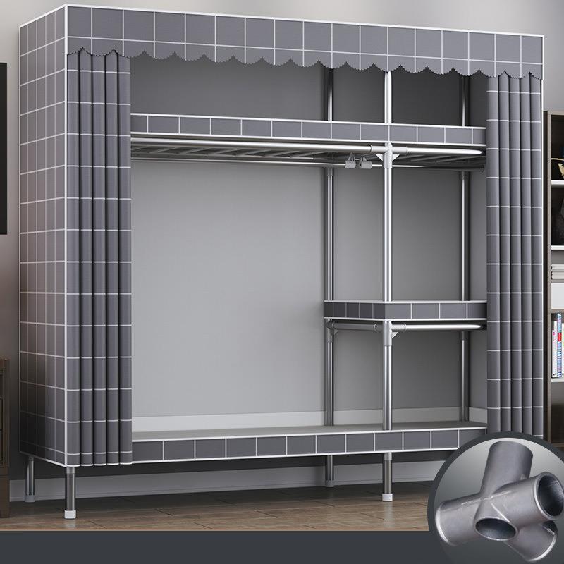 放被子的专用柜布衣柜全钢架加粗加厚加固钢管大容量家用卧室小型