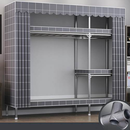 放被子的专用柜布衣柜全钢架加粗加厚加固钢管大容量家用卧室小型