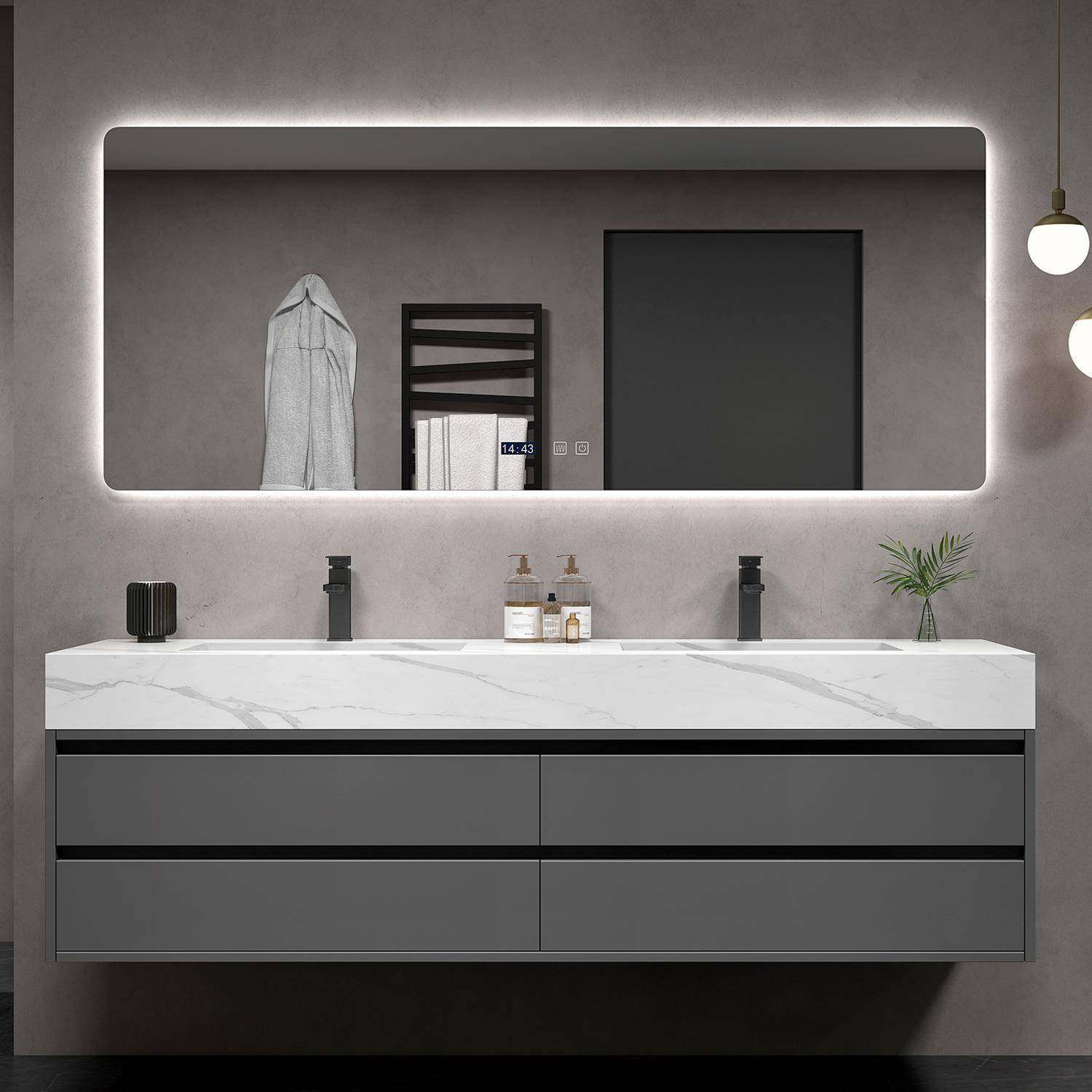 现代简约岩板热弯一体浴室柜组合轻奢无缝陶瓷洗手洗脸洗漱双盆柜,鲜花速递/花卉仿真/绿植园艺,割草机/草坪机,淘宝优惠券,粉丝福利购,淘宝优惠卷