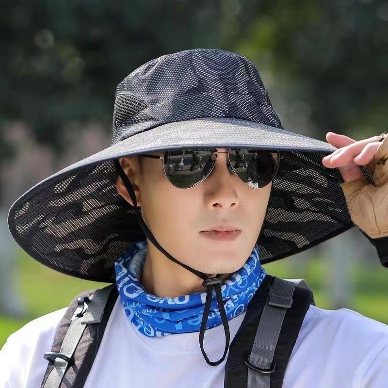 男士高端太阳帽g男2025新款夏日防晒帽夏天钓鱼遮阳帽男式户外凉
