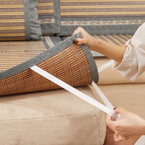 天然竹席沙发垫夏季凉席坐垫子2024夏天新款防R滑靠背冰垫盖布