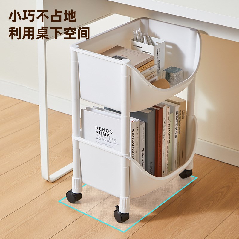 一件代发书包置物架桌下移动滑轮小推车宿舍带轮整V理神器办公收