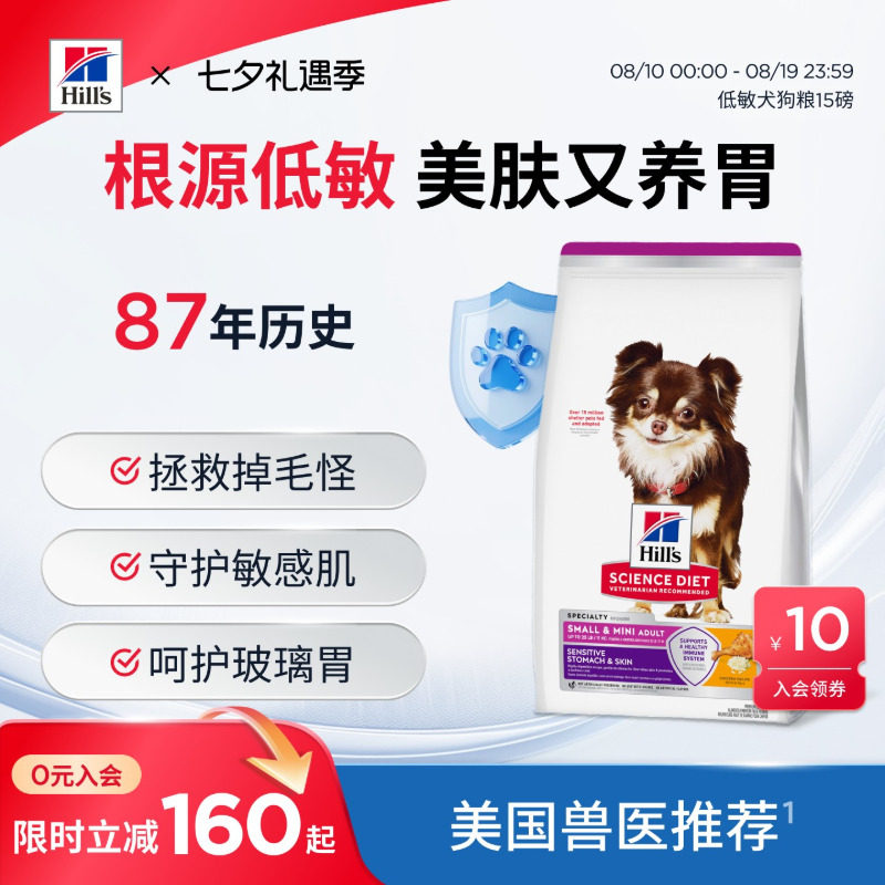 希尔思低敏养胃犬粮4磅 234元 - 86线报