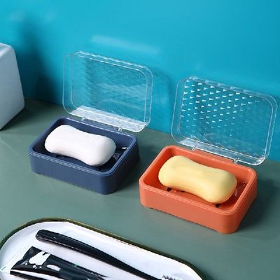Plastic Soap Box Dispenser Soap Rack Dishes Holder With Lid
