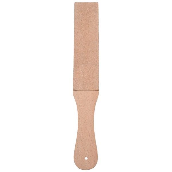 Knife Sharpener Set Wooden Handle Leather Sharpening Strop