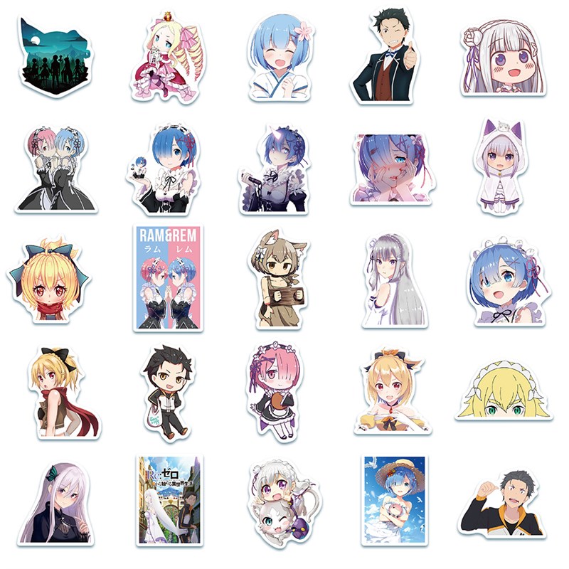 50pcs Re:Life in a Different World From Zero Anime Stickers