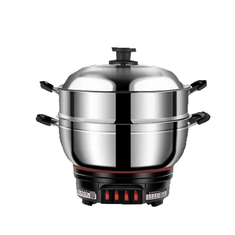 多功能电热锅不锈钢电炒锅家用电火锅蒸锅煮锅电锅蒸煮一体式电锅