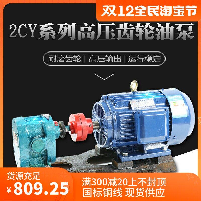 极速议价高压齿轮油泵整机组2CY超高压机油柴油齿轮油循环油泵自