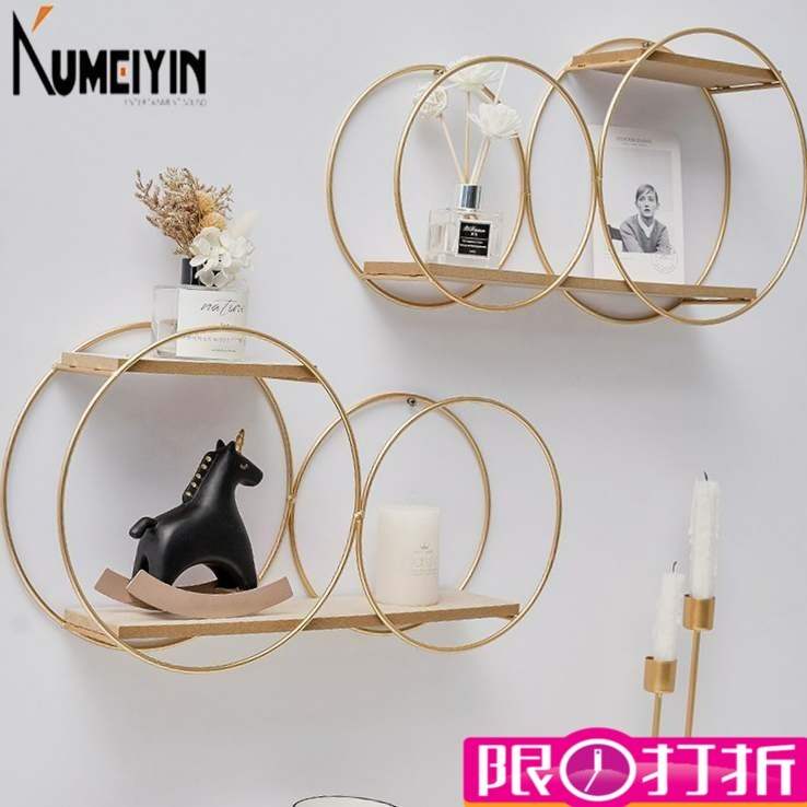 Wrought iron geometric rack wall hanging room wall wall deco