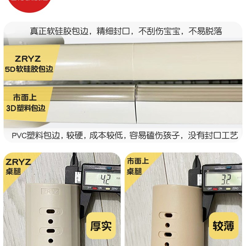 zryz双人儿童花生桌宝宝学习书桌游戏玩具可升降幼儿园Z小朋友桌