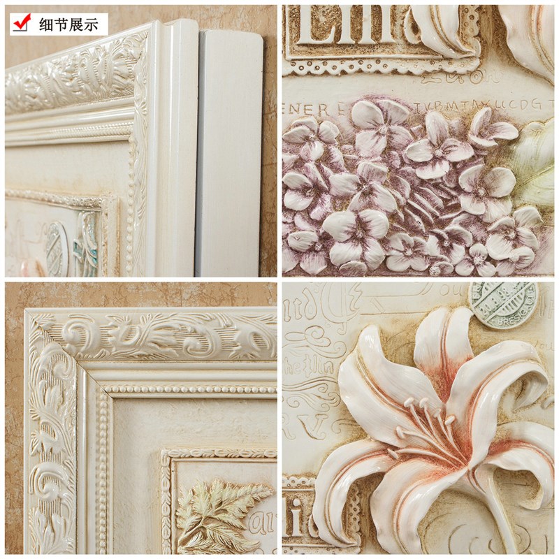 新品欧式立体浮雕挂画电表盒推拉画电箱开关移动遮挡画配电箱装饰图片