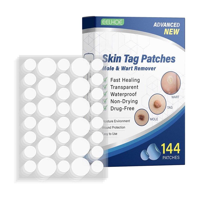 144Pcs Skin Tag Remover Patches Mole Wart Removing Sticker N