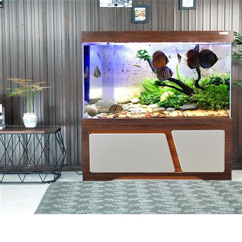 玻璃鱼缸 下过滤 红龙缸 客厅屏风隔断 大型水族箱