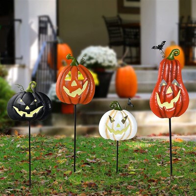 Halloween Outdoor decoration Courtyard Wrought Iron Pumpkin