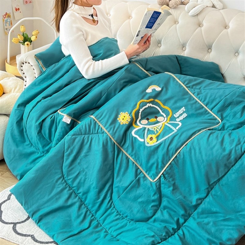 毛巾绣抱枕被子两用二合一午休汽车折叠车用枕头办公室午睡毯子床