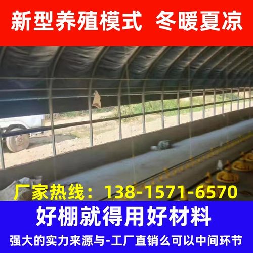 养殖大棚隔热保温鸡鹅猪牛养殖温室大棚椭圆管温室钢管骨架大棚