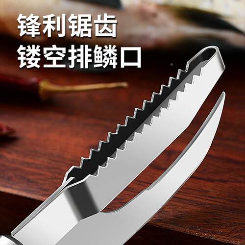 刮鱼鳞器去鱼鳞工具鱼肚鱼刀鳃刨不锈钢杀鱼挖鳃神器商家用