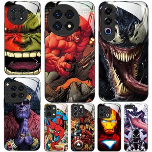 玻璃手机壳适用一加13 12 11 10 9R ACE2 2V 3V5PRO 漫威蜘蛛侠毒液灭霸绿巨人