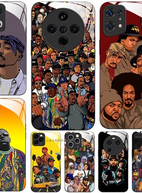 玻璃手机壳适用OPPO FINDX8 PRO X7X6X5X3RENO13RPO12 11K12K11K10  说唱艺人rapper hip hop