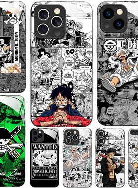 磁吸玻璃手机壳适用苹果16iPhone17 14Pro15Max13Pro12 11华为80pura70mate60 海盗贼王路飞