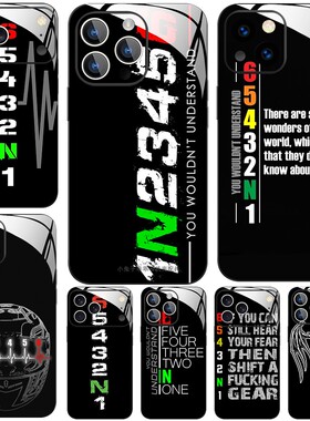 高清彩绘玻璃手机壳适用苹果16iPhone17 14Pro15Max13Pro12 11 Motorcycle 1N23456 moto GP