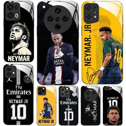 玻璃手机壳适用OPPO FINDX8 PRO X7X6X5X3RENO13RPO12 11K12K11K10  内马尔neymar