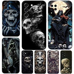 硅胶软手机壳适用三星A15A05SA35A55A54A34A14A13A53A73A12A52A72A10A03A04 骷髅