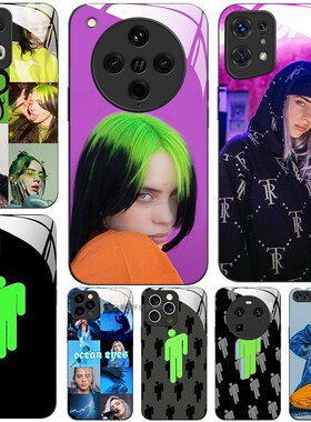 玻璃手机壳适用OPPO FINDX8 PRO X7X6X5X3RENO13RPO12 11K12K11K10  Billie Eilish 比莉·艾利什