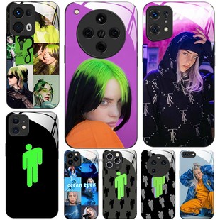 X7X6X5X3RENO13RPO12 PRO 11K12K11K10 Billie 比莉·艾利什 玻璃手机壳适用OPPO Eilish FINDX8