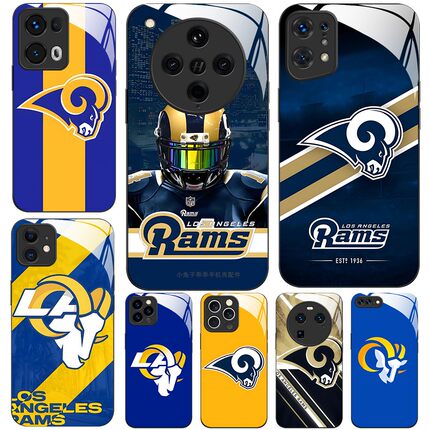 玻璃手机壳适用OPPO FINDX8 PRO X7X6X5X3RENO13RPO12 11K12K11K10  Los Angeles Rams洛杉矶公羊队